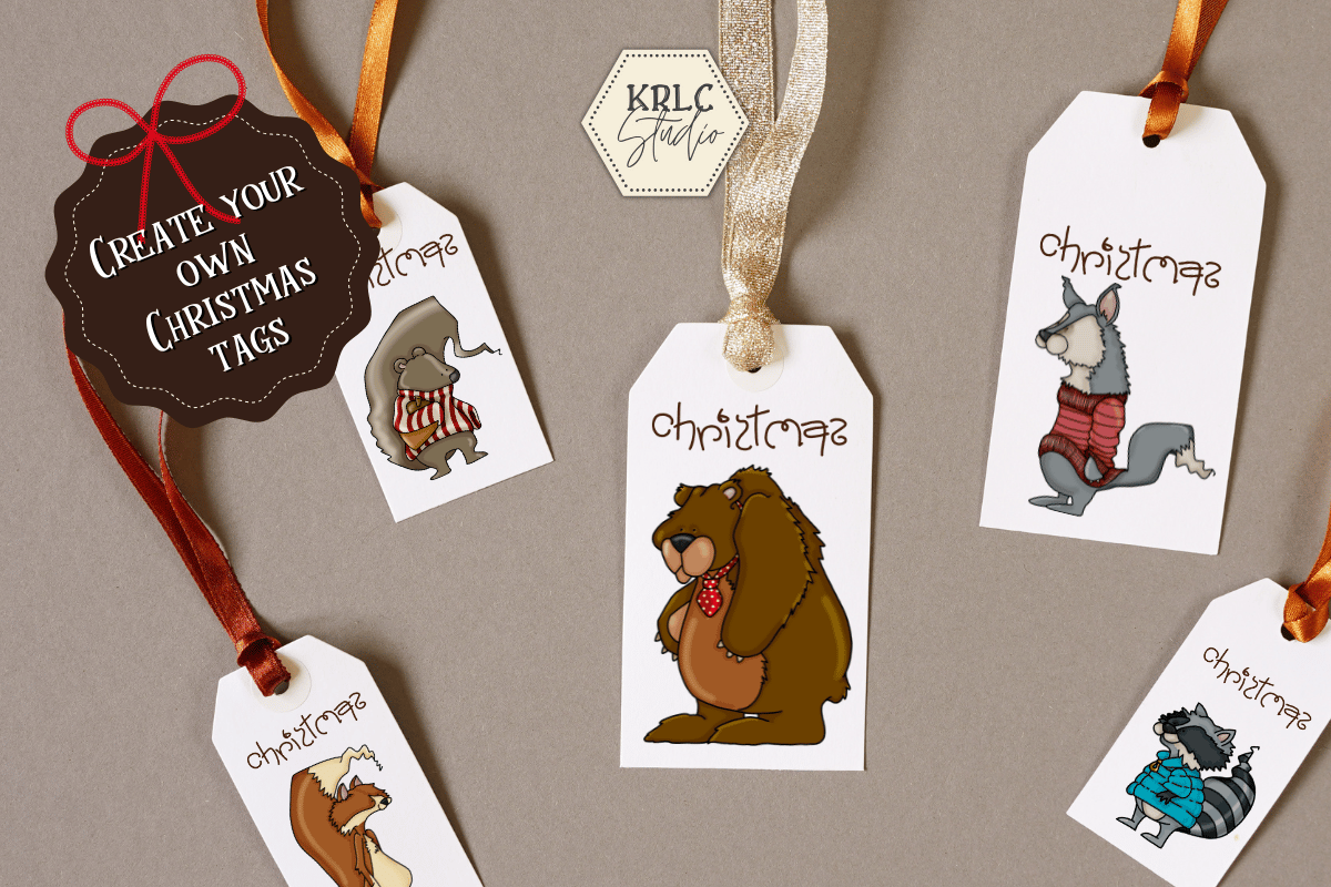 Friendly Forest Christmas Clipart - KRLC Studio