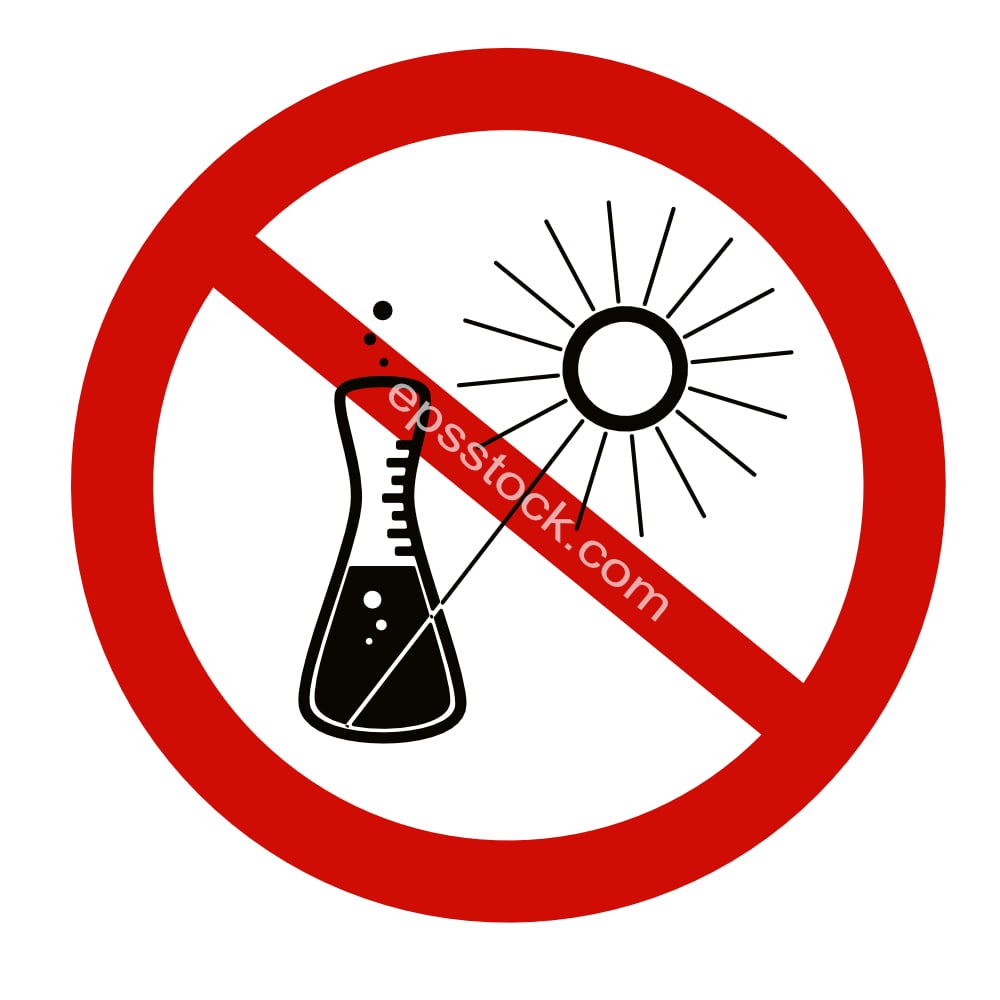 Do not expose to direct sunlight or hot surface