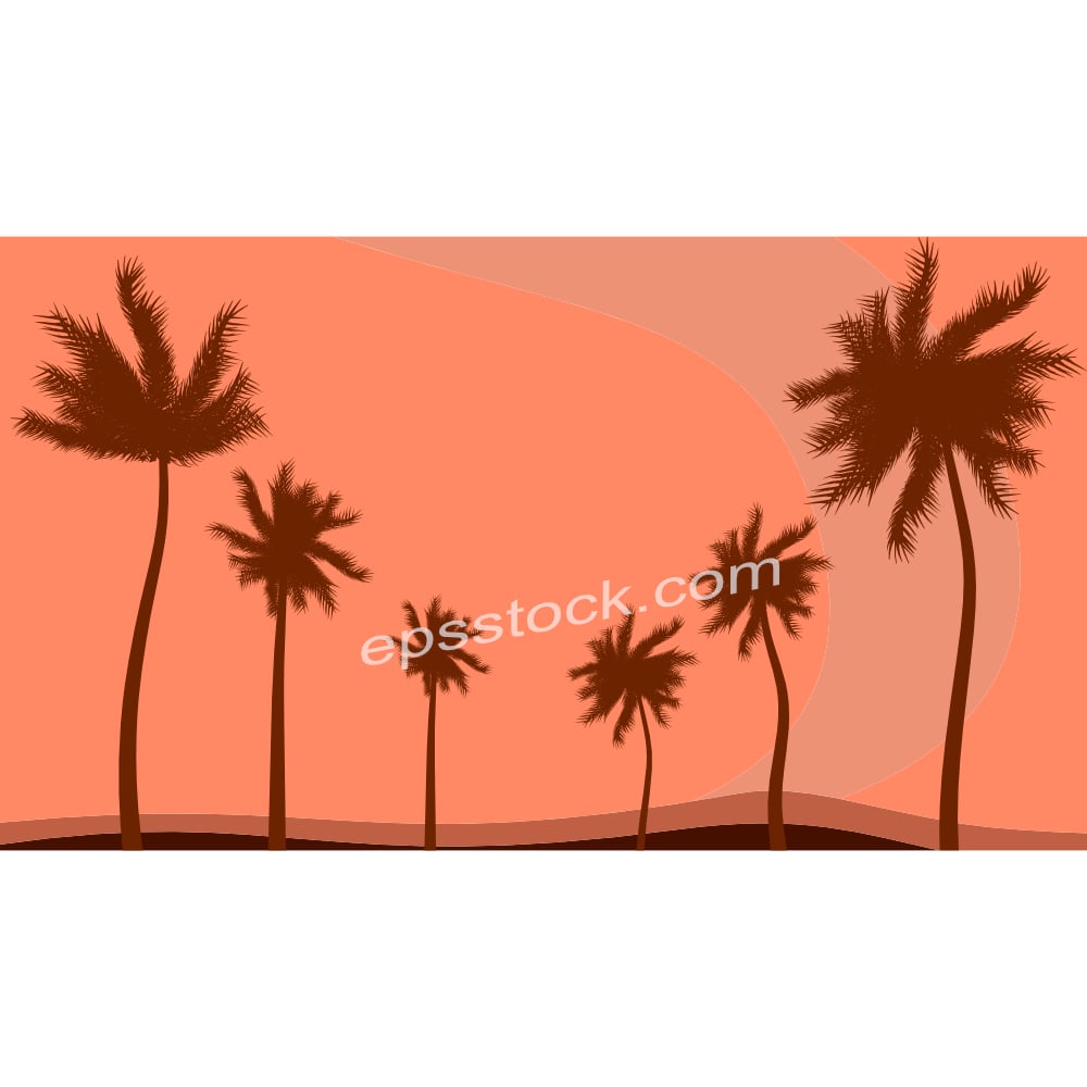 palm trees on the road