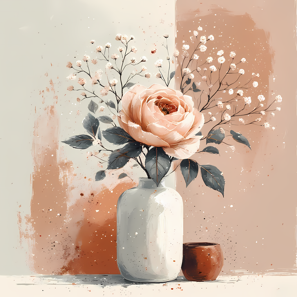 Modern Vintage Flower Vase Illustrations. Bring timeless beauty into your creative projects with this Floral Still Life Art Bundle, featuring vintage-inspired botanical illustrations blended with touches of modern minimalism. Each design showcases delicat