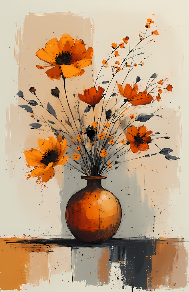 Modern Vintage Flower Vase Illustrations. Bring timeless beauty into your creative projects with this Floral Still Life Art Bundle, featuring vintage-inspired botanical illustrations blended with touches of modern minimalism. Each design showcases delicat