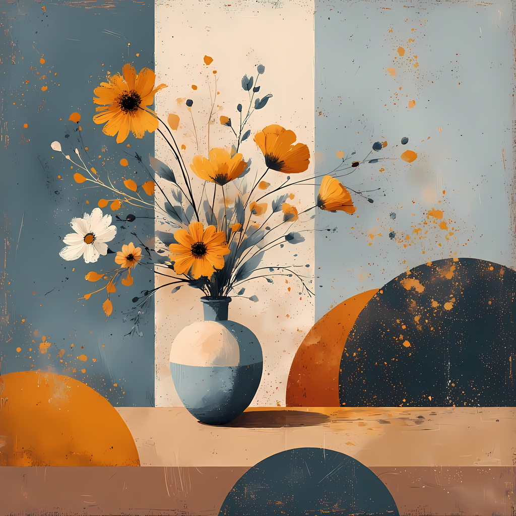 Modern Vintage Flower Vase Illustrations. Bring timeless beauty into your creative projects with this Floral Still Life Art Bundle, featuring vintage-inspired botanical illustrations blended with touches of modern minimalism. Each design showcases delicat