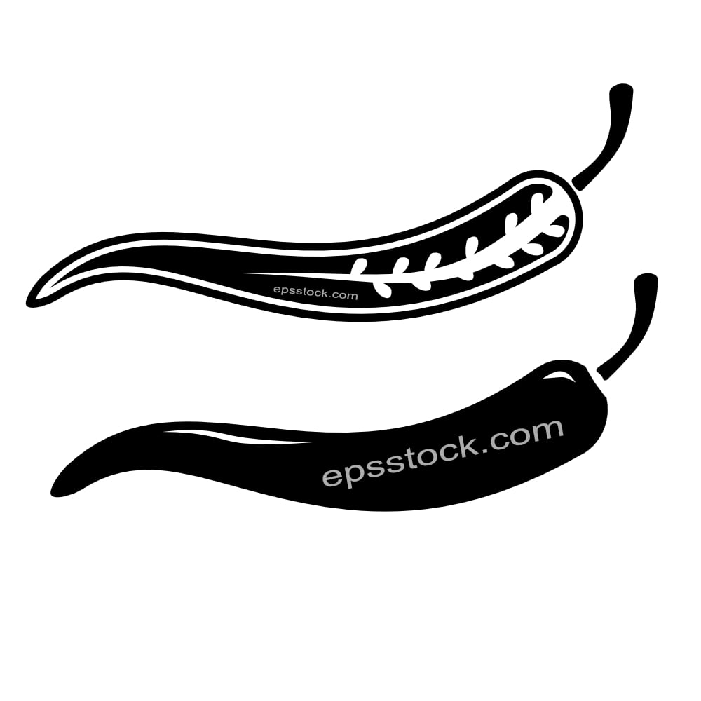 half chili peppers