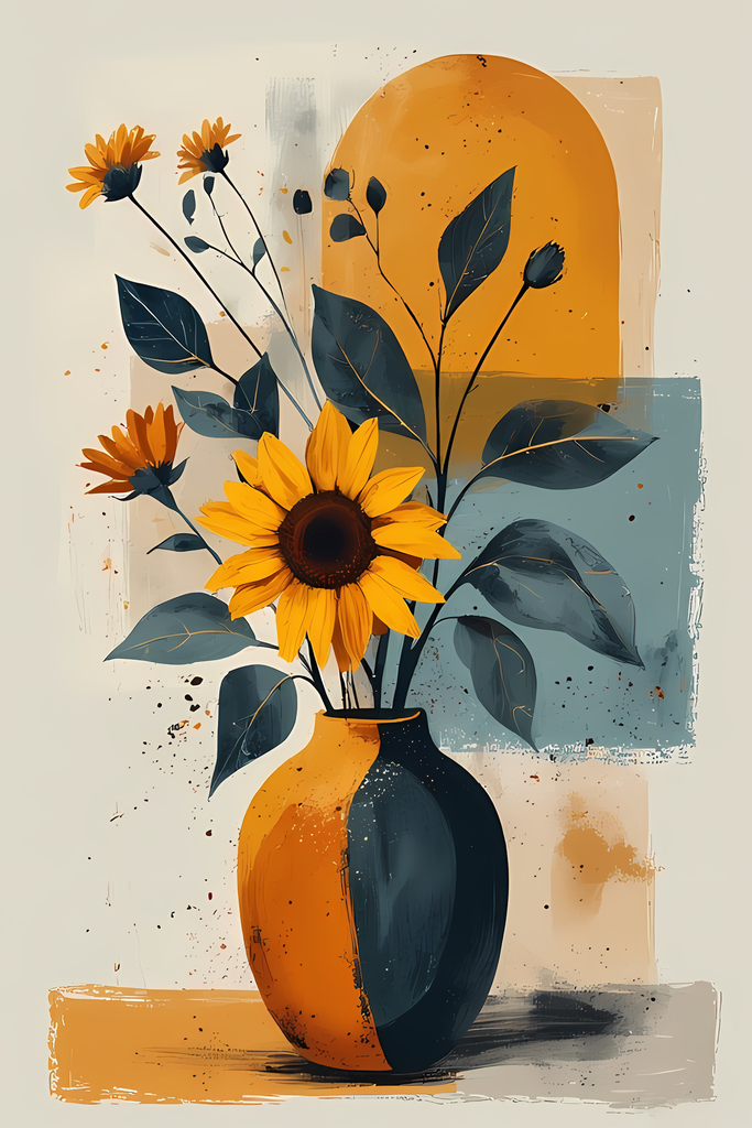 Elegant Still Life Flower Collection | Vintage Inspired Digital Wall Art. This Vintage Illustrative Floral Art Bundle captures the charm of classic still life with a fresh, contemporary twist. Featuring hand-painted style flower vase illustrations in warm