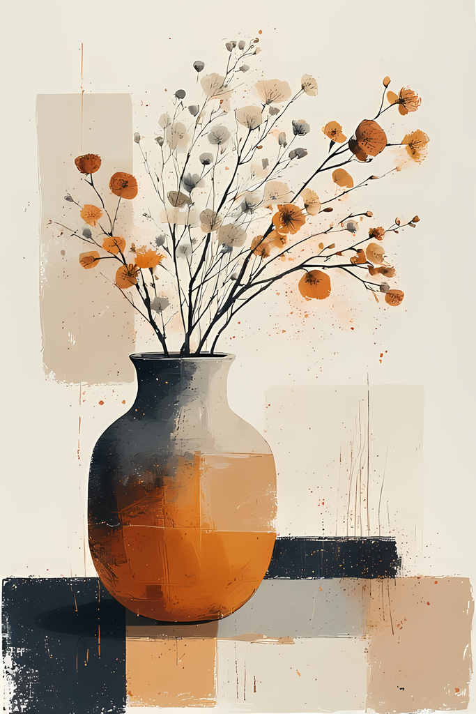 Elegant Still Life Flower Collection | Vintage Inspired Digital Wall Art. This Vintage Illustrative Floral Art Bundle captures the charm of classic still life with a fresh, contemporary twist. Featuring hand-painted style flower vase illustrations in warm