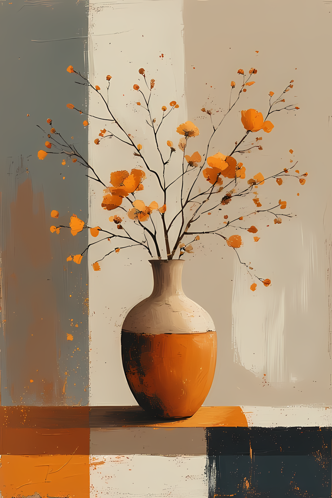 Elegant Still Life Flower Collection | Vintage Inspired Digital Wall Art. This Vintage Illustrative Floral Art Bundle captures the charm of classic still life with a fresh, contemporary twist. Featuring hand-painted style flower vase illustrations in warm