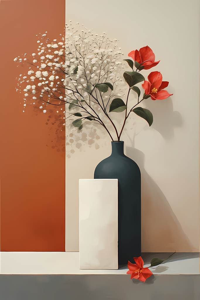 Elegant Still Life Flower Collection | Vintage Inspired Digital Wall Art. This Vintage Illustrative Floral Art Bundle captures the charm of classic still life with a fresh, contemporary twist. Featuring hand-painted style flower vase illustrations in warm