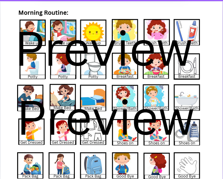 Visual For Routine Changes Visual Schedule Routine Icons Printable - Payhip