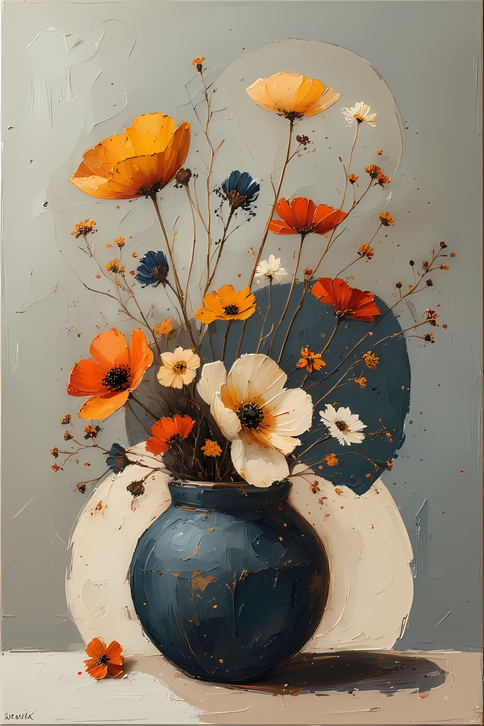 Mid-Century Inspired Botanical Prints | Elegant Floral Digital Art Collection. This Geometric Vintage Floral Art Bundle blends the timeless elegance of still life florals with a modern illustrative twist. Each design features vases of flowers paired with 