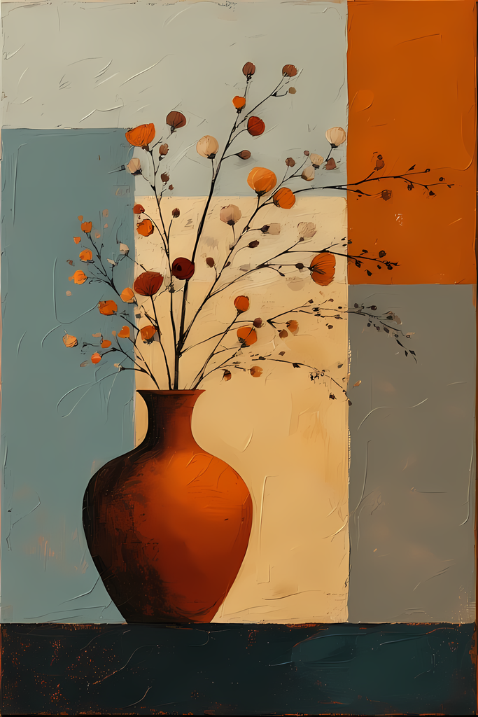 Mid-Century Inspired Botanical Prints | Elegant Floral Digital Art Collection. This Geometric Vintage Floral Art Bundle blends the timeless elegance of still life florals with a modern illustrative twist. Each design features vases of flowers paired with 