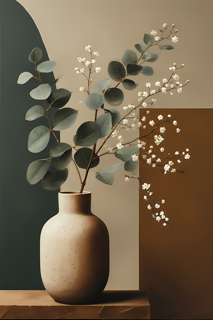 Mid-Century Inspired Botanical Prints | Elegant Floral Digital Art Collection. This Geometric Vintage Floral Art Bundle blends the timeless elegance of still life florals with a modern illustrative twist. Each design features vases of flowers paired with 