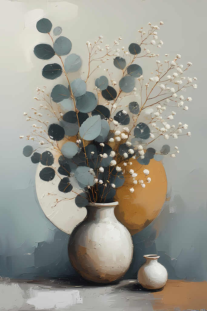 Mid-Century Inspired Botanical Prints | Elegant Floral Digital Art Collection. This Geometric Vintage Floral Art Bundle blends the timeless elegance of still life florals with a modern illustrative twist. Each design features vases of flowers paired with 