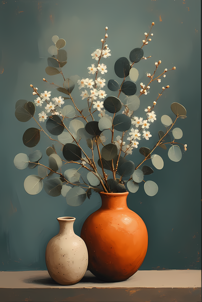 Mid-Century Inspired Botanical Prints | Elegant Floral Digital Art Collection. This Geometric Vintage Floral Art Bundle blends the timeless elegance of still life florals with a modern illustrative twist. Each design features vases of flowers paired with 