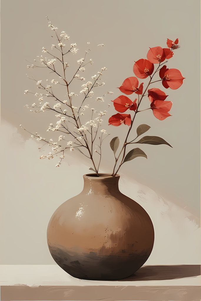 Mid-Century Inspired Botanical Prints | Elegant Floral Digital Art Collection. This Geometric Vintage Floral Art Bundle blends the timeless elegance of still life florals with a modern illustrative twist. Each design features vases of flowers paired with 