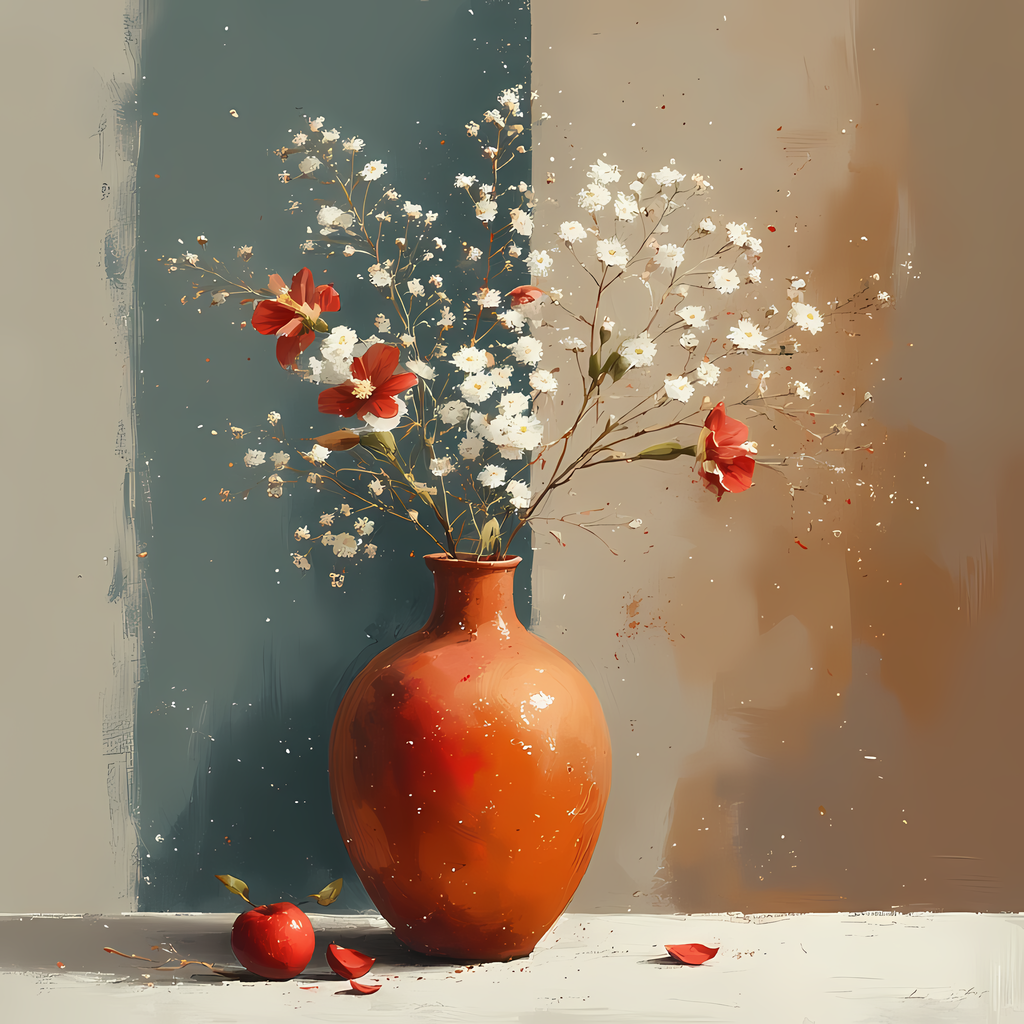 Mid-Century Inspired Botanical Prints | Elegant Floral Digital Art Collection. This Geometric Vintage Floral Art Bundle blends the timeless elegance of still life florals with a modern illustrative twist. Each design features vases of flowers paired with