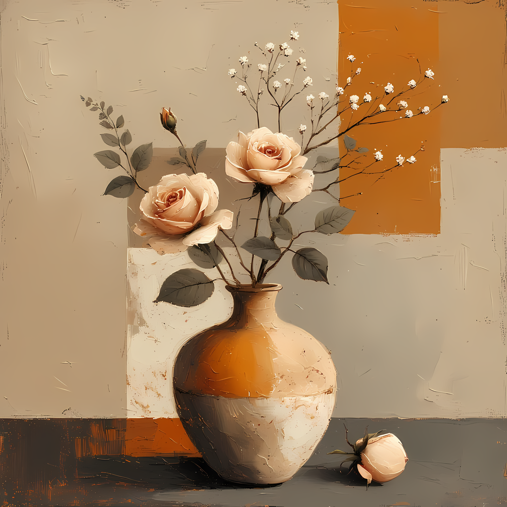 Mid-Century Inspired Botanical Prints | Elegant Floral Digital Art Collection. This Geometric Vintage Floral Art Bundle blends the timeless elegance of still life florals with a modern illustrative twist. Each design features vases of flowers paired with