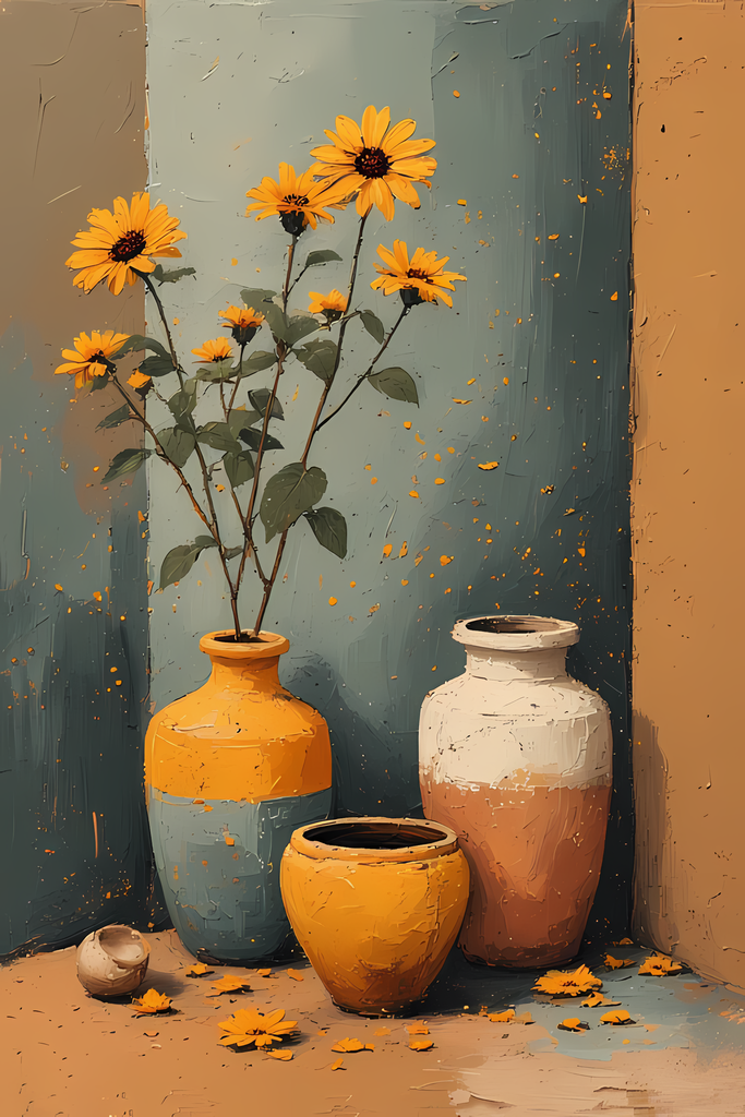 Mid-Century Inspired Botanical Prints | Elegant Floral Digital Art Collection. This Geometric Vintage Floral Art Bundle blends the timeless elegance of still life florals with a modern illustrative twist. Each design features vases of flowers paired with