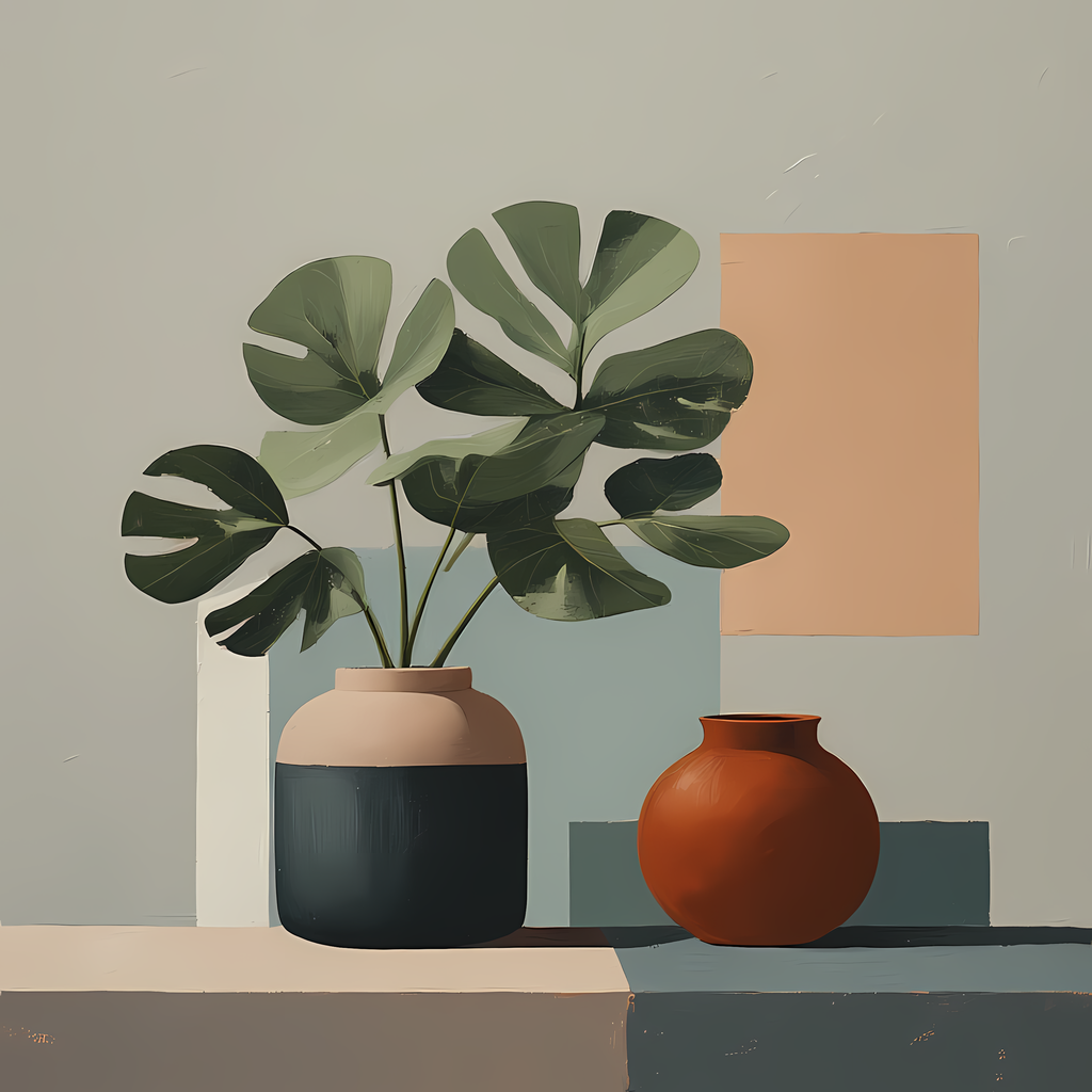 Mid-Century Inspired Botanical Prints | Elegant Floral Digital Art Collection. This Geometric Vintage Floral Art Bundle blends the timeless elegance of still life florals with a modern illustrative twist. Each design features vases of flowers paired with 