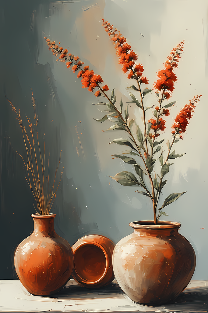 Mid-Century Inspired Botanical Prints | Elegant Floral Digital Art Collection. This Geometric Vintage Floral Art Bundle blends the timeless elegance of still life florals with a modern illustrative twist. Each design features vases of flowers paired with 