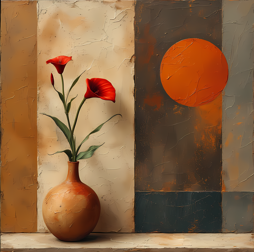 Mid-Century Inspired Botanical Prints | Elegant Floral Digital Art Collection. This Geometric Vintage Floral Art Bundle blends the timeless elegance of still life florals with a modern illustrative twist. Each design features vases of flowers paired with 