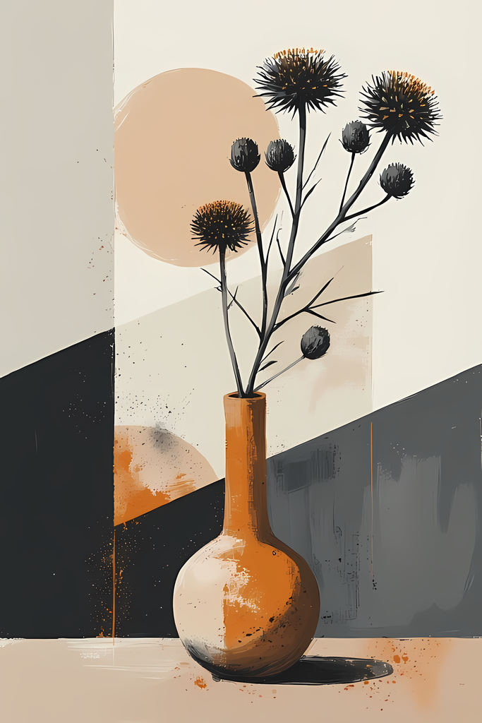 Mid-Century Inspired Botanical Prints | Elegant Floral Digital Art Collection. This Geometric Vintage Floral Art Bundle blends the timeless elegance of still life florals with a modern illustrative twist. Each design features vases of flowers paired with 