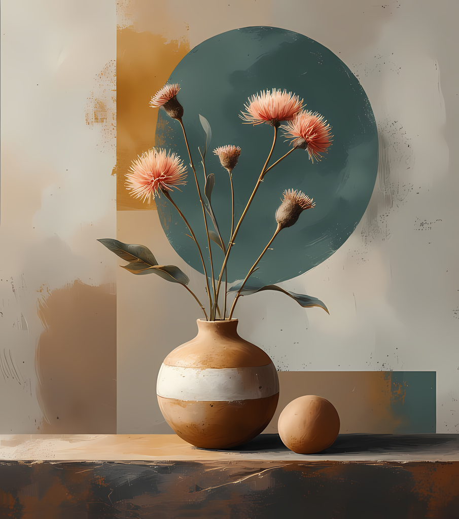 Mid-Century Inspired Botanical Prints | Elegant Floral Digital Art Collection. This Geometric Vintage Floral Art Bundle blends the timeless elegance of still life florals with a modern illustrative twist. Each design features vases of flowers paired with 