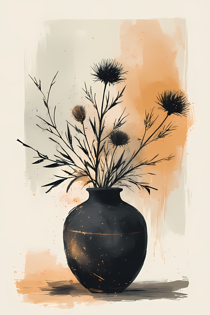 Mid-Century Inspired Botanical Prints | Elegant Floral Digital Art Collection. This Geometric Vintage Floral Art Bundle blends the timeless elegance of still life florals with a modern illustrative twist. Each design features vases of flowers paired with 