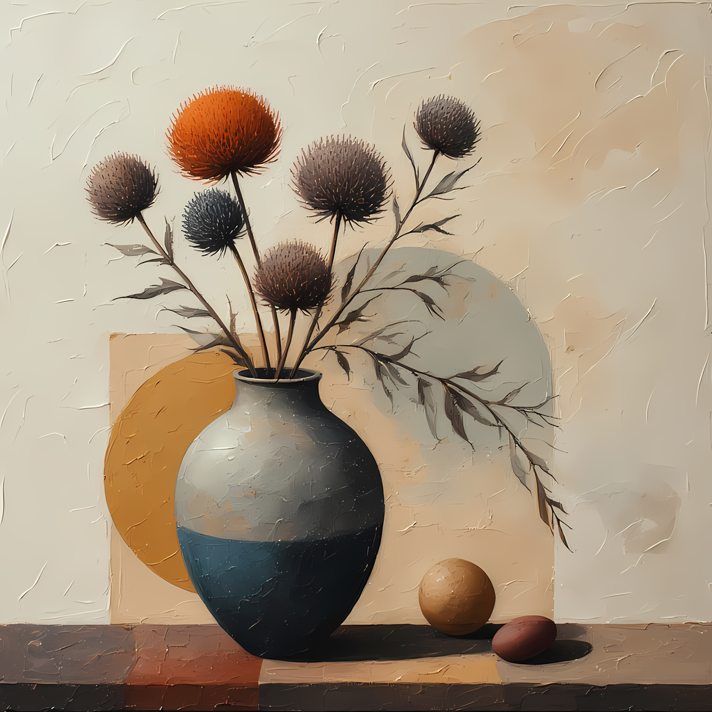 Floral Still Life Art Bundle: Painterly Impressionist Style for Home Decor. Elevate your space with this stunning collection of painterly impressionist still life artwork, featuring elegant floral arrangements in vases. With soft, earthy tones and a relax