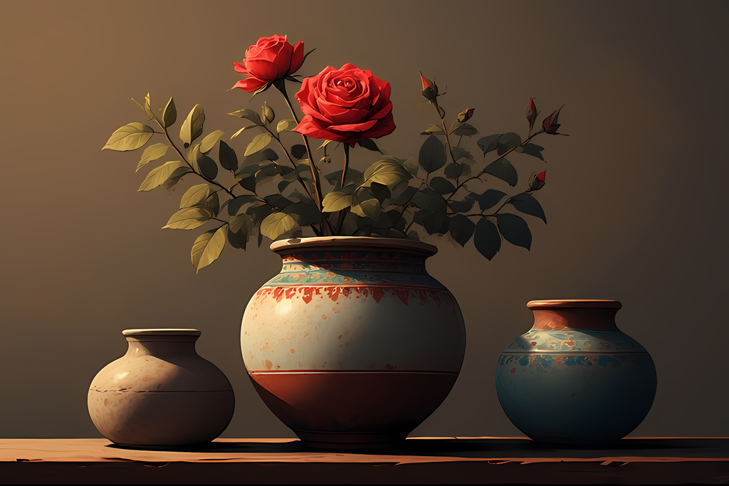 Floral Still Life Art Bundle: Painterly Impressionist Style for Home Decor. Elevate your space with this stunning collection of painterly impressionist still life artwork, featuring elegant floral arrangements in vases. With soft, earthy tones and a relax