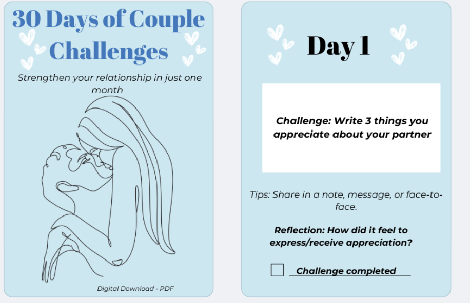 30 Days of Couple Challenges - Payhip