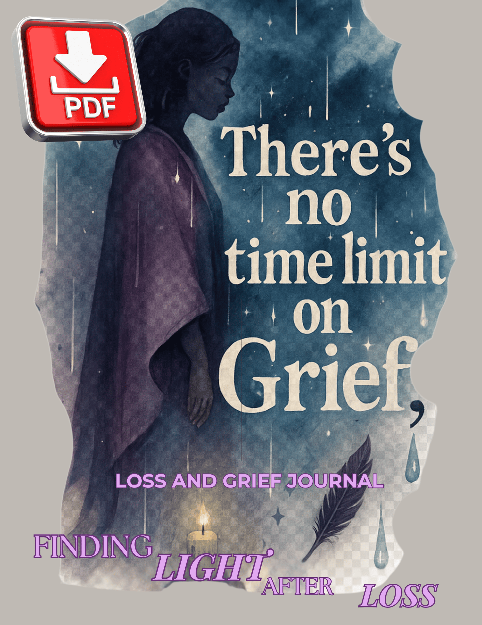 Grief Journal.pdf Finding Light After Loss | Grief Journal & Healing Companion (Printable ...
