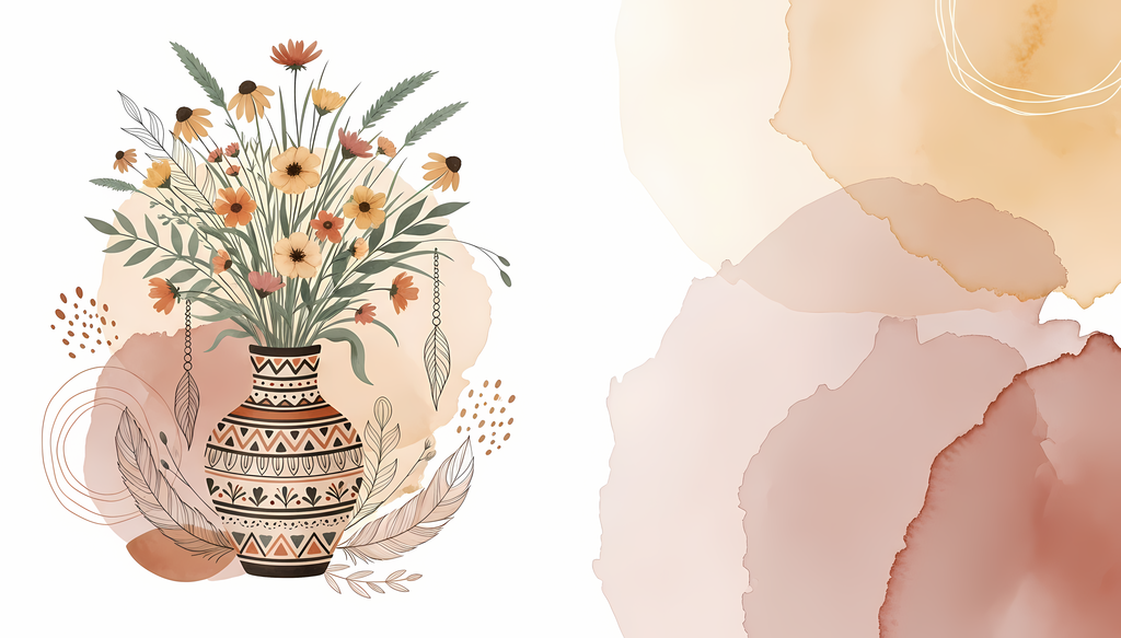 Bring warmth and elegance to your space with this beautiful boho floral wall art bundle. Featuring modern minimalist illustrations of vases filled with delicate flowers, this collection blends neutral earthy tones with soft pastel accents. The designs com