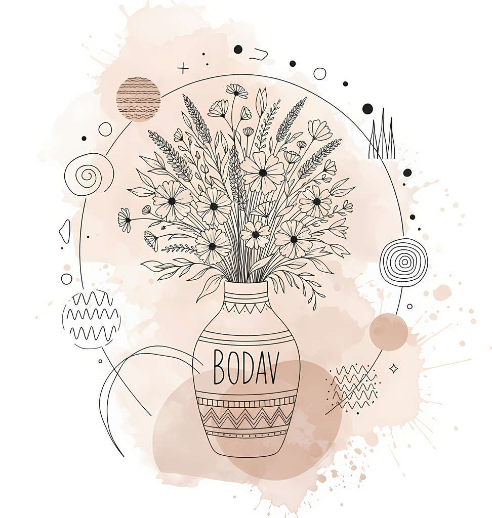 Bring warmth and elegance to your space with this beautiful boho floral wall art bundle. Featuring modern minimalist illustrations of vases filled with delicate flowers, this collection blends neutral earthy tones with soft pastel accents. The designs com