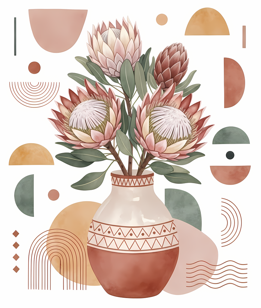 Bring warmth and elegance to your space with this beautiful boho floral wall art bundle. Featuring modern minimalist illustrations of vases filled with delicate flowers, this collection blends neutral earthy tones with soft pastel accents. The designs com