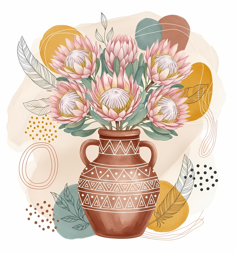 Bring warmth and elegance to your space with this beautiful boho floral wall art bundle. Featuring modern minimalist illustrations of vases filled with delicate flowers, this collection blends neutral earthy tones with soft pastel accents. The designs com