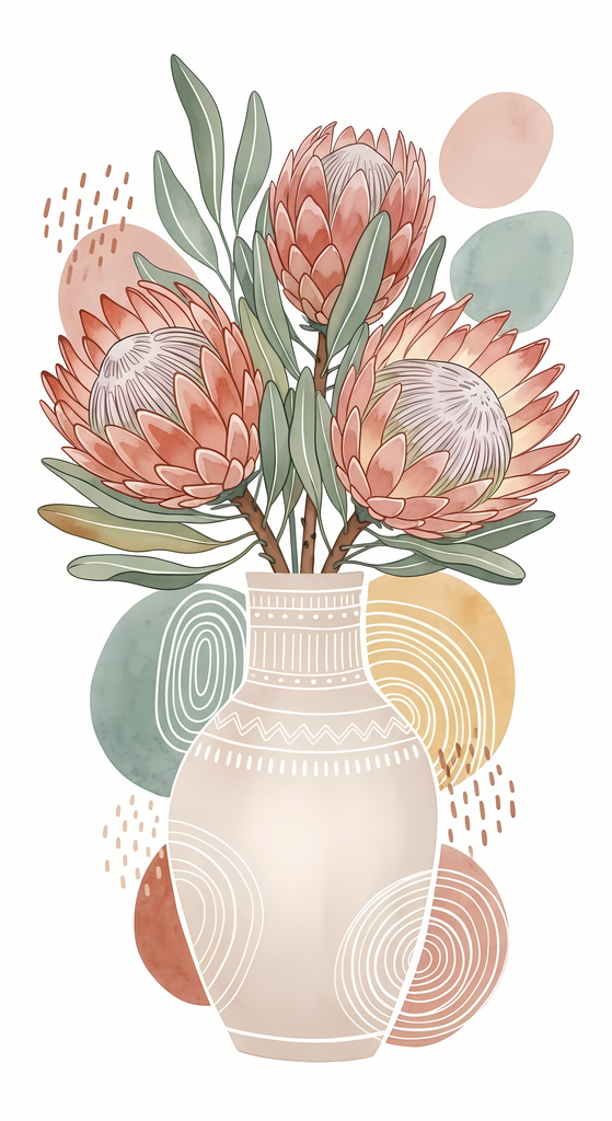 Bring warmth and elegance to your space with this beautiful boho floral wall art bundle. Featuring modern minimalist illustrations of vases filled with delicate flowers, this collection blends neutral earthy tones with soft pastel accents. The designs com