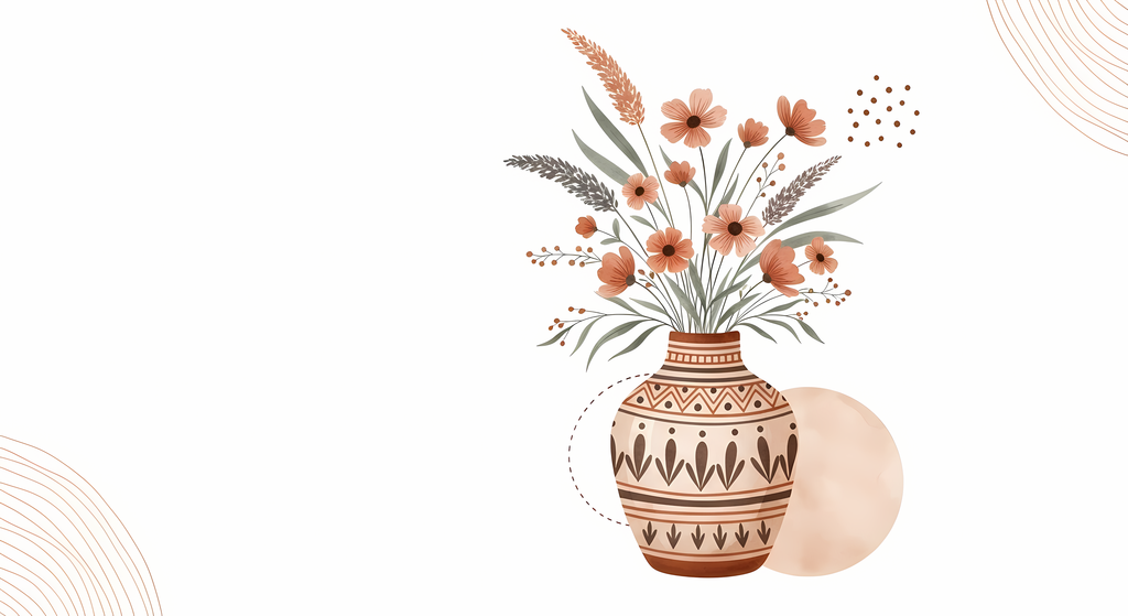 Bring warmth and elegance to your space with this beautiful boho floral wall art bundle. Featuring modern minimalist illustrations of vases filled with delicate flowers, this collection blends neutral earthy tones with soft pastel accents. The designs com