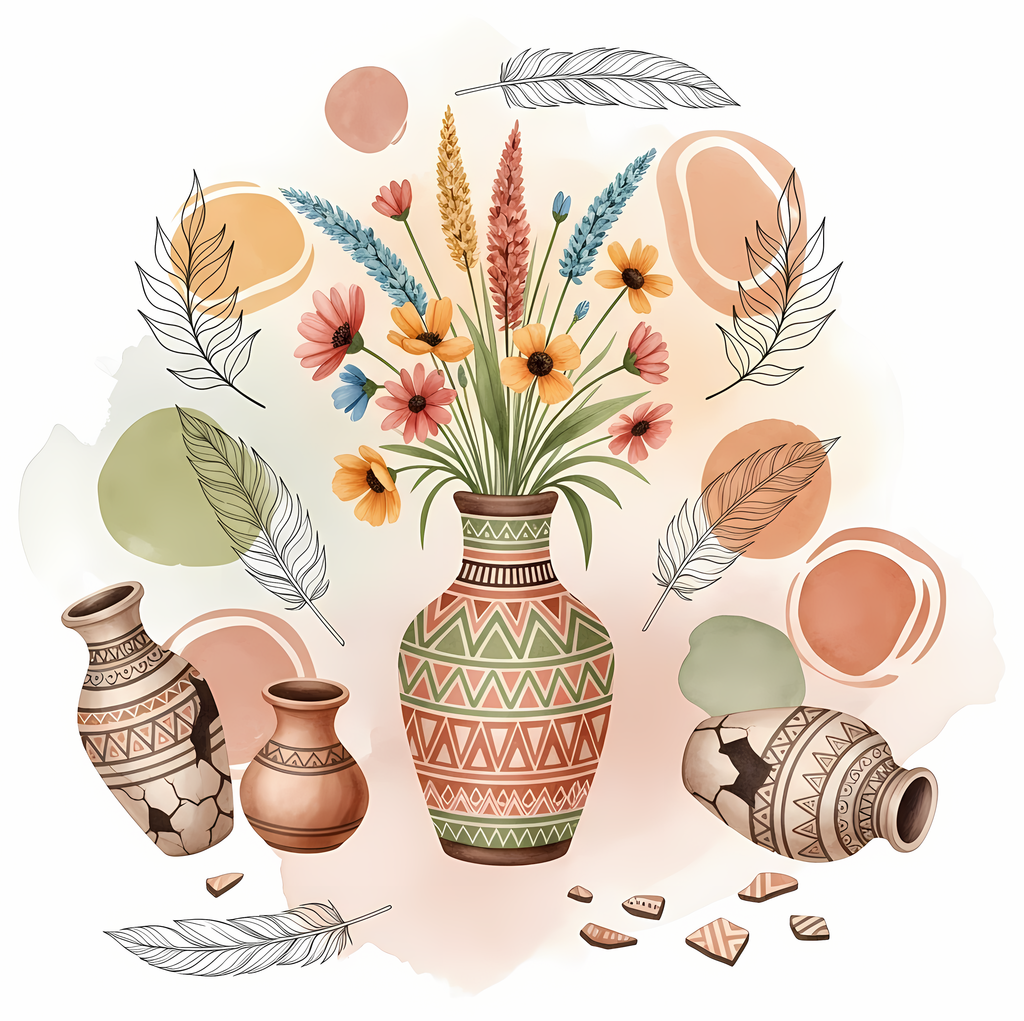 Bring warmth and elegance to your space with this beautiful boho floral wall art bundle. Featuring modern minimalist illustrations of vases filled with delicate flowers, this collection blends neutral earthy tones with soft pastel accents. The designs com