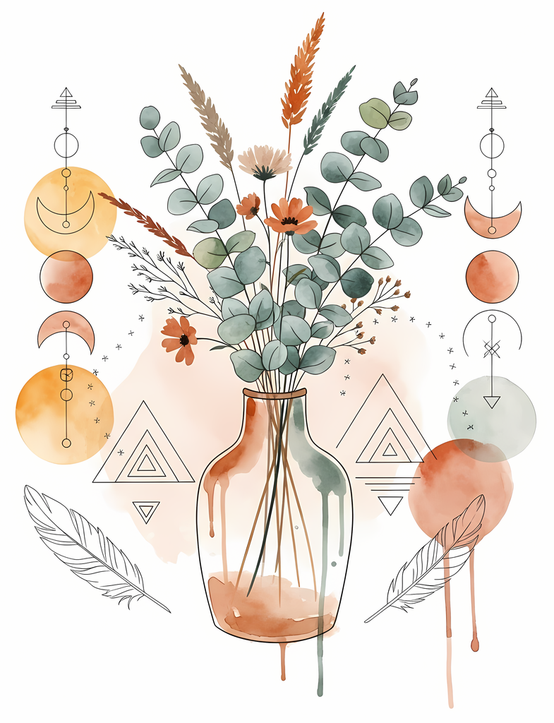 Bring warmth and elegance to your space with this beautiful boho floral wall art bundle. Featuring modern minimalist illustrations of vases filled with delicate flowers, this collection blends neutral earthy tones with soft pastel accents. The designs com