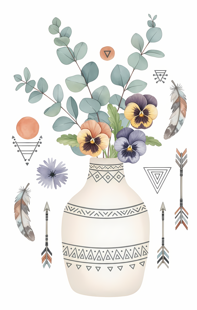 Bring warmth and elegance to your space with this beautiful boho floral wall art bundle. Featuring modern minimalist illustrations of vases filled with delicate flowers, this collection blends neutral earthy tones with soft pastel accents. The designs com