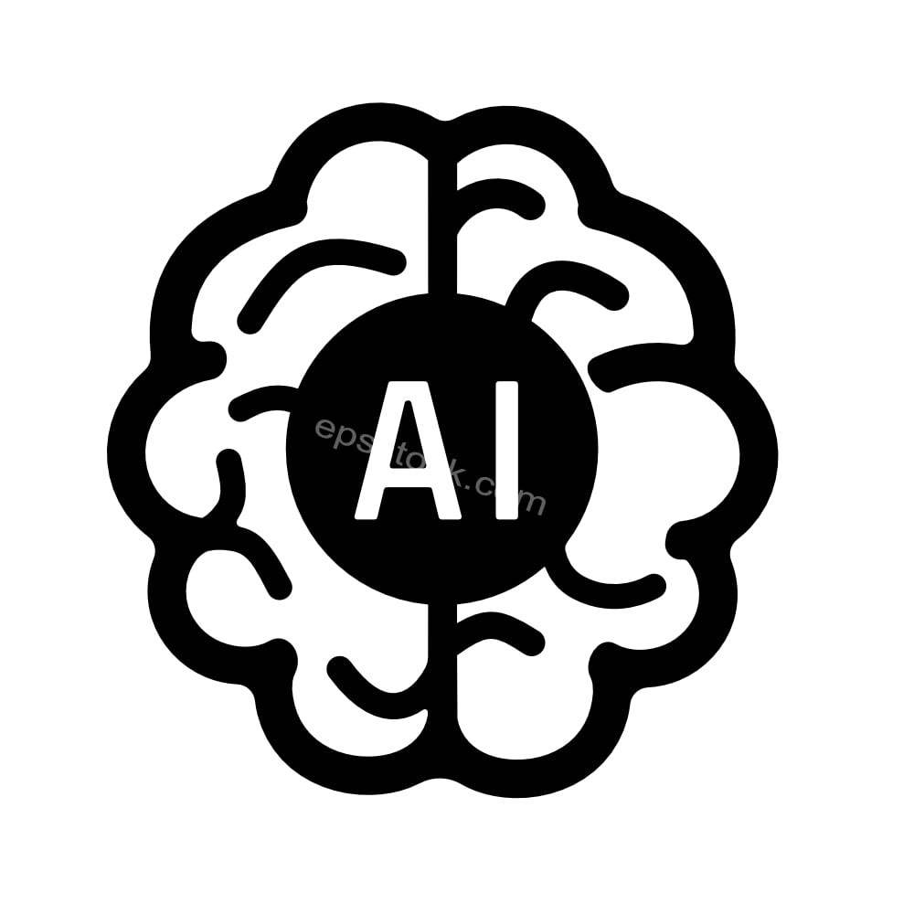 AI brain symbol