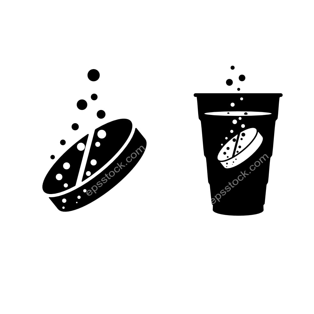 Dissolving effervescent tablet