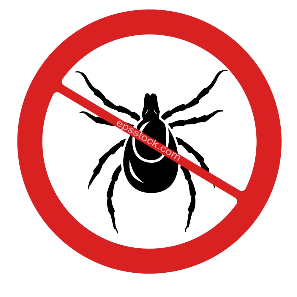 Stop ticks, sign