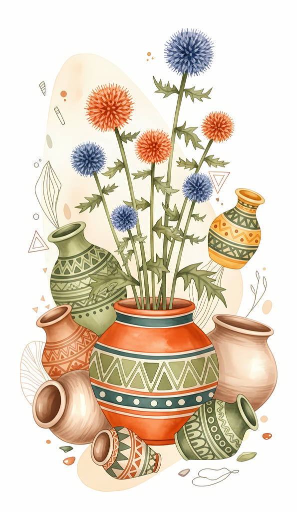 Bring warmth and elegance to your space with this beautiful boho floral wall art bundle. Featuring modern minimalist illustrations of vases filled with delicate flowers, this collection blends neutral earthy tones with soft pastel accents. The designs com