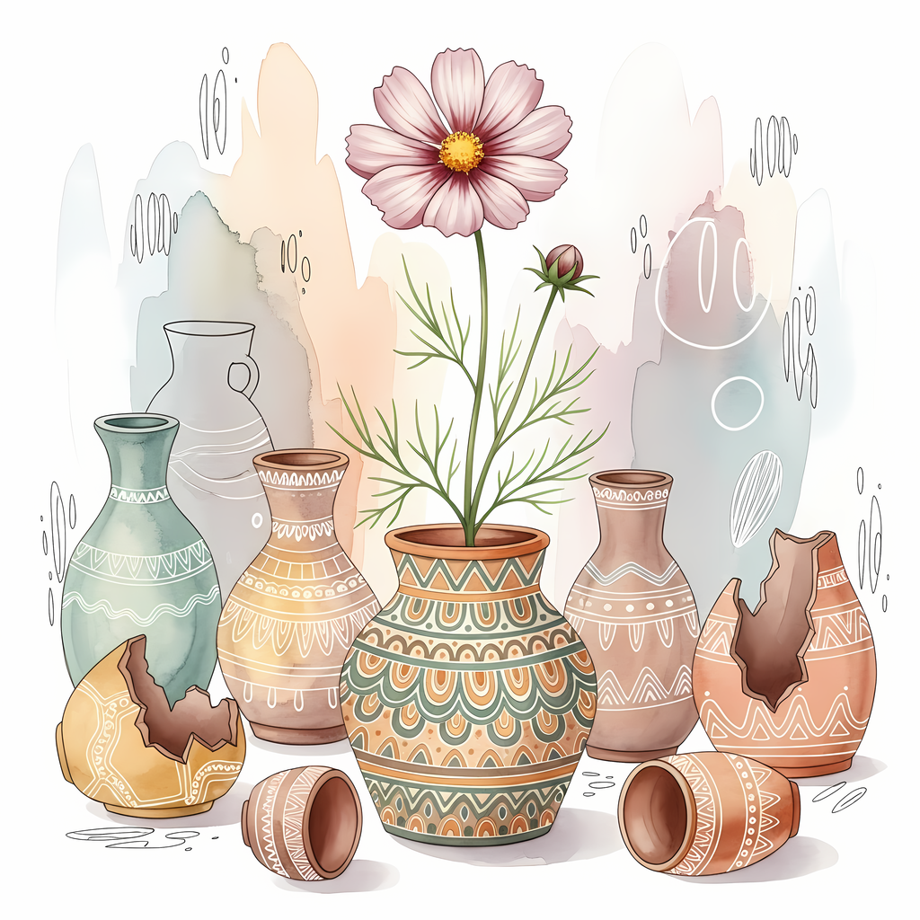 Bring warmth and elegance to your space with this beautiful boho floral wall art bundle. Featuring modern minimalist illustrations of vases filled with delicate flowers, this collection blends neutral earthy tones with soft pastel accents. The designs com