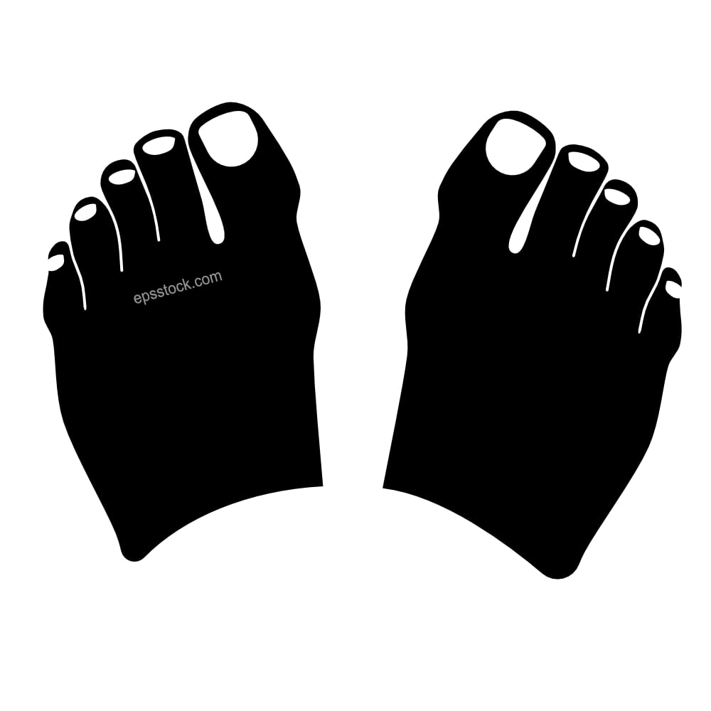 Woman feet after pedicure