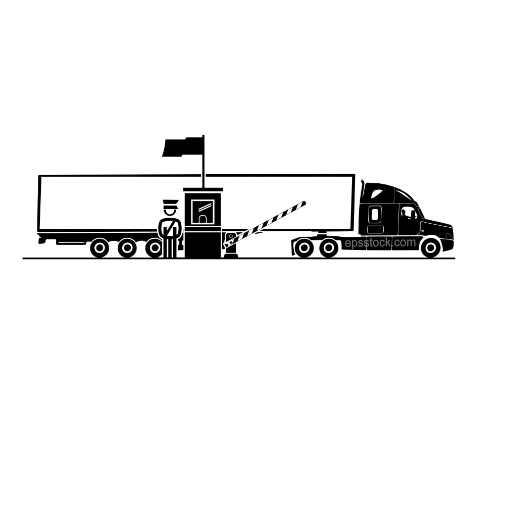 Truck crossing border