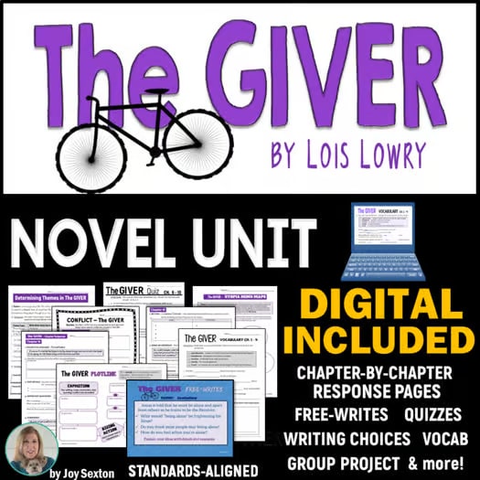 The GIVER Novel Study Unit - Print & DIGITAL - Standards-Based Activities