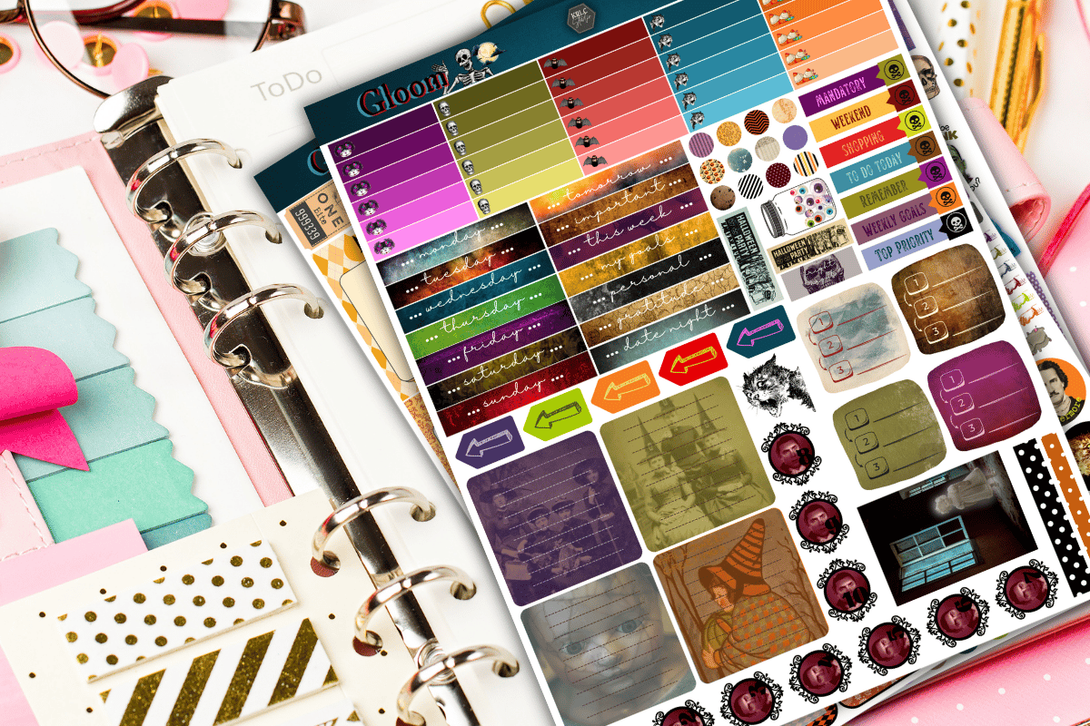 GLOOM Printable Planner Sticker Sheets - KRLC Studio