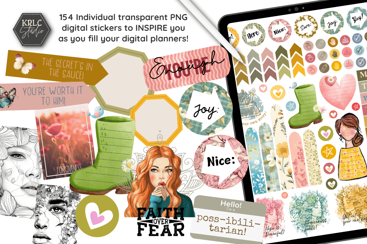 Possibilitarian - 154 Digital Planner Stickers - KRLC Studio